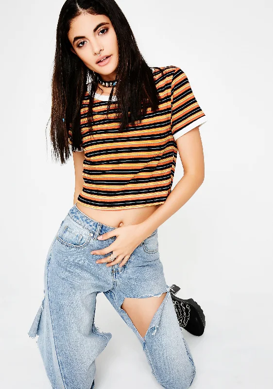 Sunny Side Striped Tee