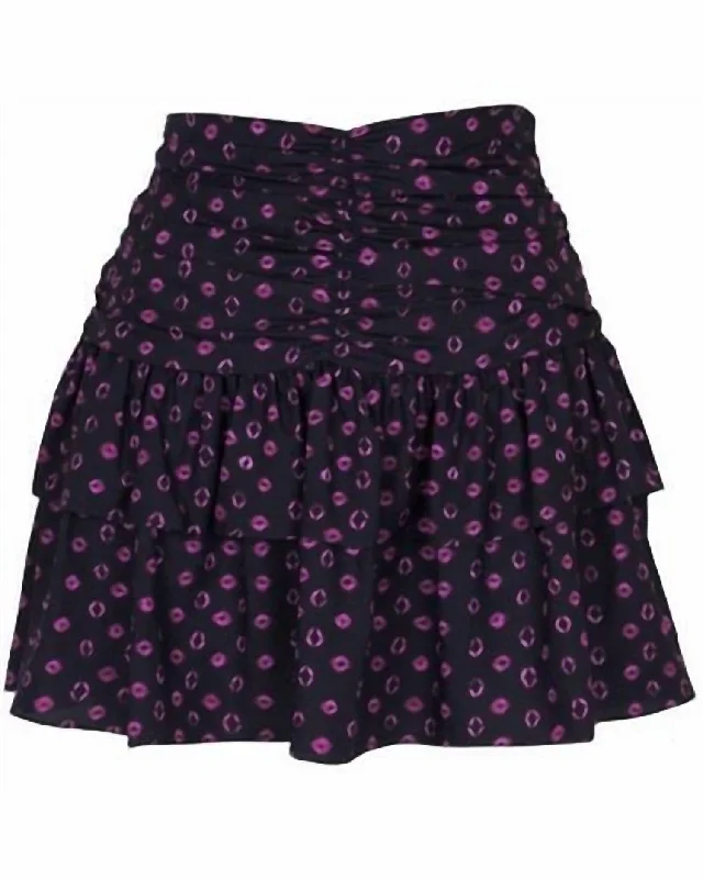 Isola Mini Skirt In Black/pink