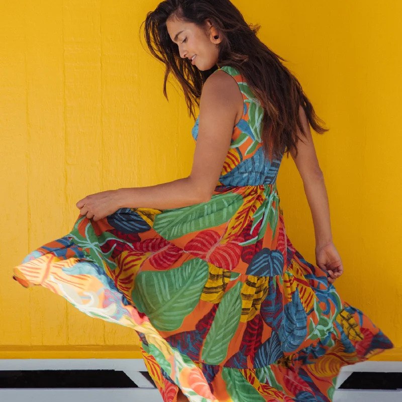 Long Ruffle Dress - Sunset Passage