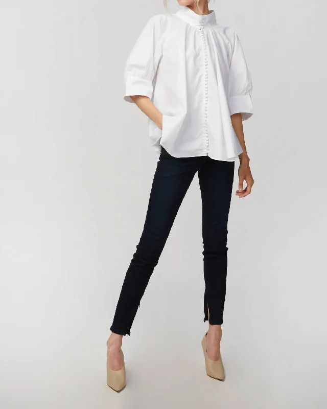 High Rise Skinny Ankle Zip Jeans In Mercer