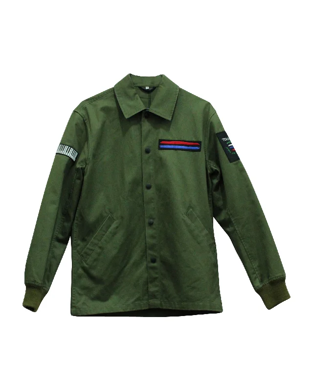 Opening Ceremony Symphony Patch Coach Jacket in Green Cotton