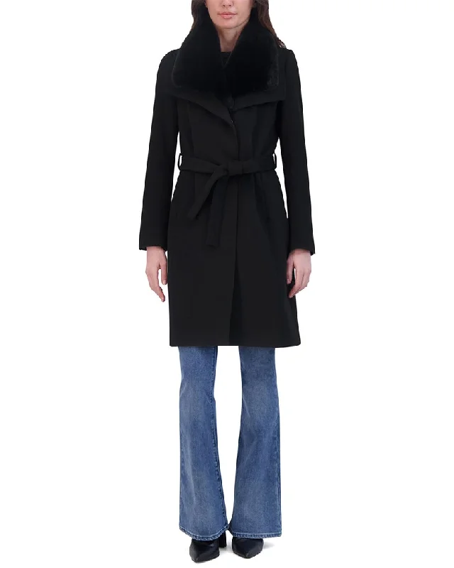 Tahari Wool-Blend Wrap Coat