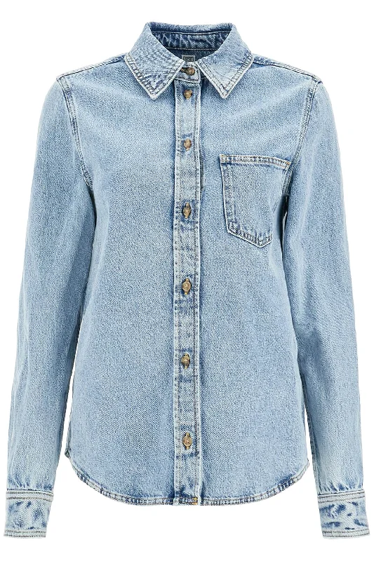 Toteme Women's blue Overshirt With Pocket Detail